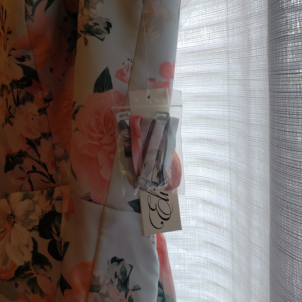 Eliza J Off-The-Shoulder Floral Gown - Picture 6 of 6